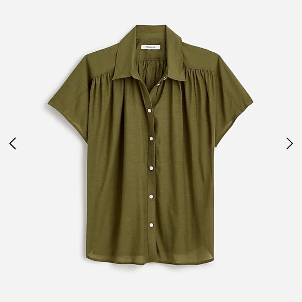 Madewell Cap-Sleeve A-Line Top - Picture 1 of 7